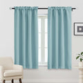 OVZME Aqua Blackout Curtains for Bedroom 63 Inch Length 2 Panels, Protect by OVZME