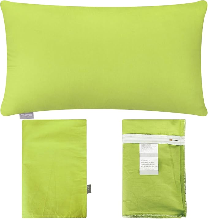 Thmyo 4-Pack 100% Cotton Lumbar Comfortable Solid Decorative Throw Pillow Case - Image 7
