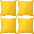 Thmyo 4-Pack 100% Cotton Comfortable Solid Decorative Throw Pillow Cases Square by Thmyo