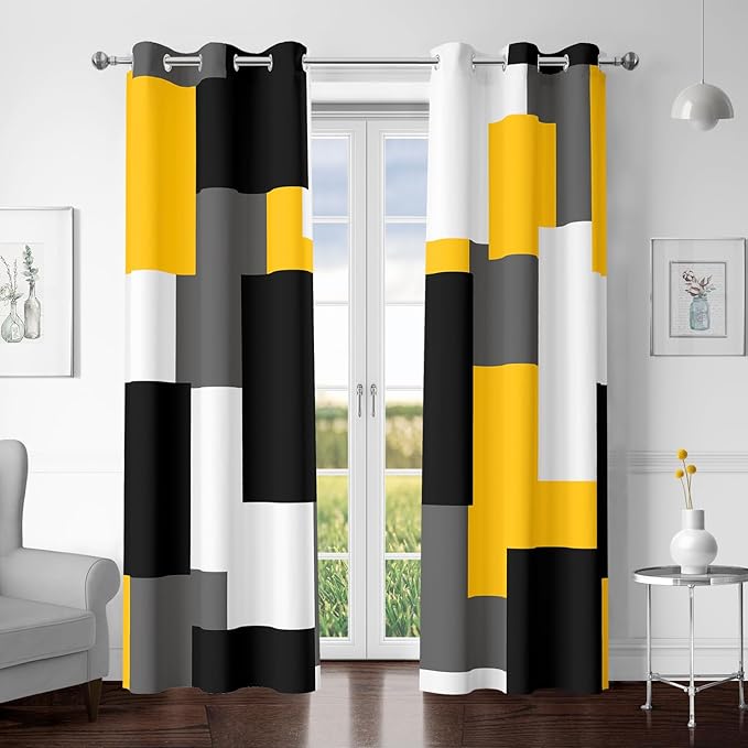 Tyrot Yellow 100% Blackout Curtains by TyrotHomeDecor
