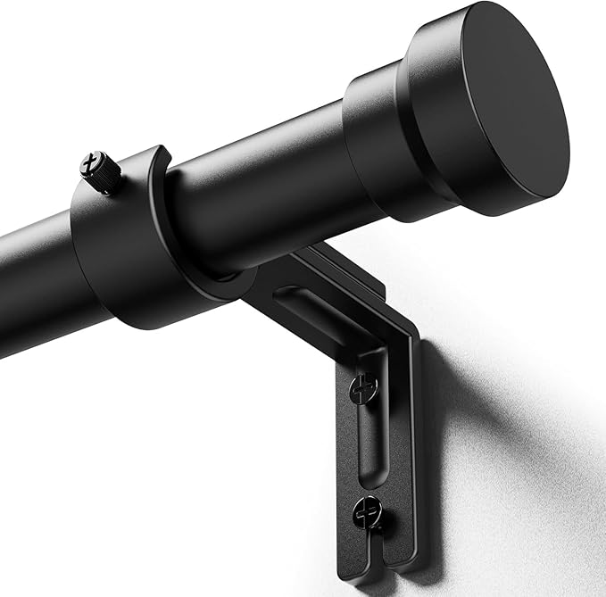 YaFex Curtain Rods 32-144 Inch, Heavy Duty 1 Inch Adjustable Curtain Rod by YaFex