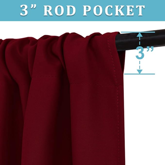 RYB HOME Blackout Curtains for Bedroom Living Room 72 inches Long, Thermal - Image 4