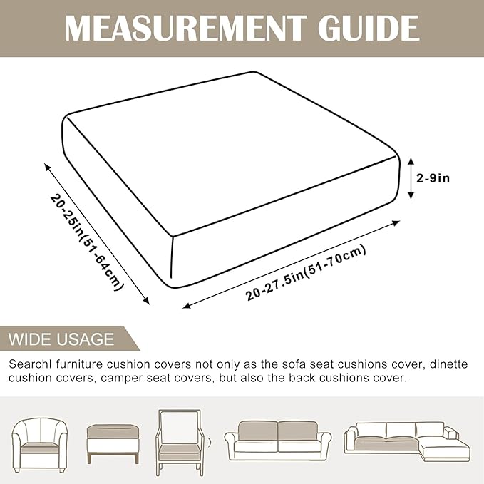 SearchI Stretch Printed Sofa Couch Cushion Covers Replacement Chair Cushion - Image 4
