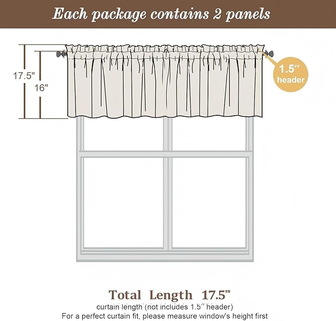 Chyhomenyc Navy Blue Blackout Valances - Image 3
