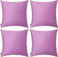 Thmyo 4-Pack 100% Cotton Comfortable Solid Decorative Throw Pillow Case Square by Thmyo