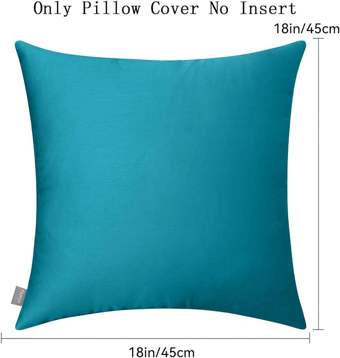 4-Pack 100% Cotton Comfortable Solid Decorative Throw Pillow Case, Thmyo Square - Image 9