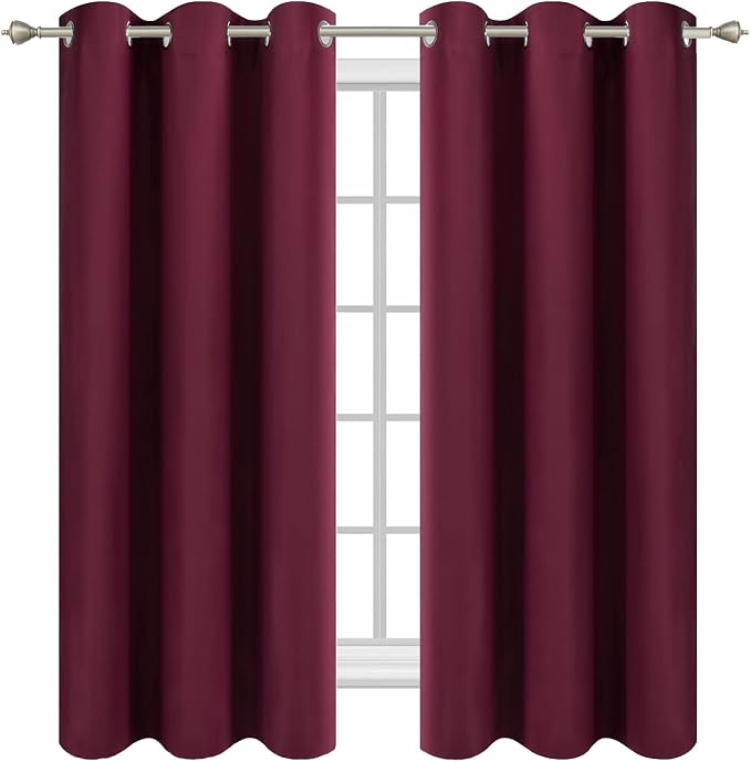 Diraysid Burgundy Red Grommet Blackout Curtains by Diraysid%2C+refresh+your+life
