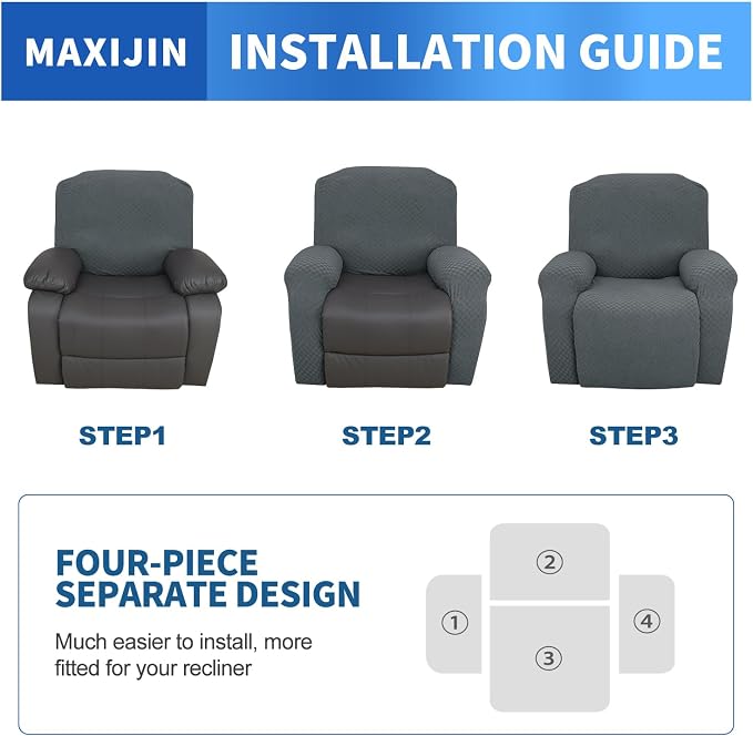 MAXIJIN Recliner Cover Slipcovers - Image 7