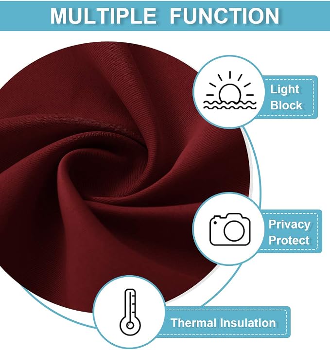 RYB HOME Cafe Blackout Curtains 24 inch Length, RV Curtains - Image 6