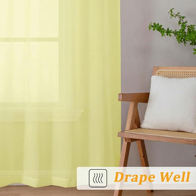 Gwine Extra Long Sheer Curtains 108 Inches Long - Image 6