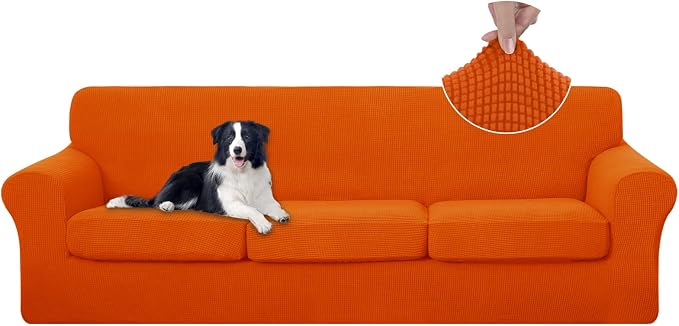 U-NICE HOME 4 Pieces Oversized Stretch Couch Cover Sofa Cover Washable Slipcover by U-NICEHOME