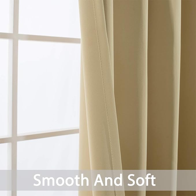 Yakamok Blackout Curtain Panels Themal Insulated Grommet Winow Curtains - Image 6