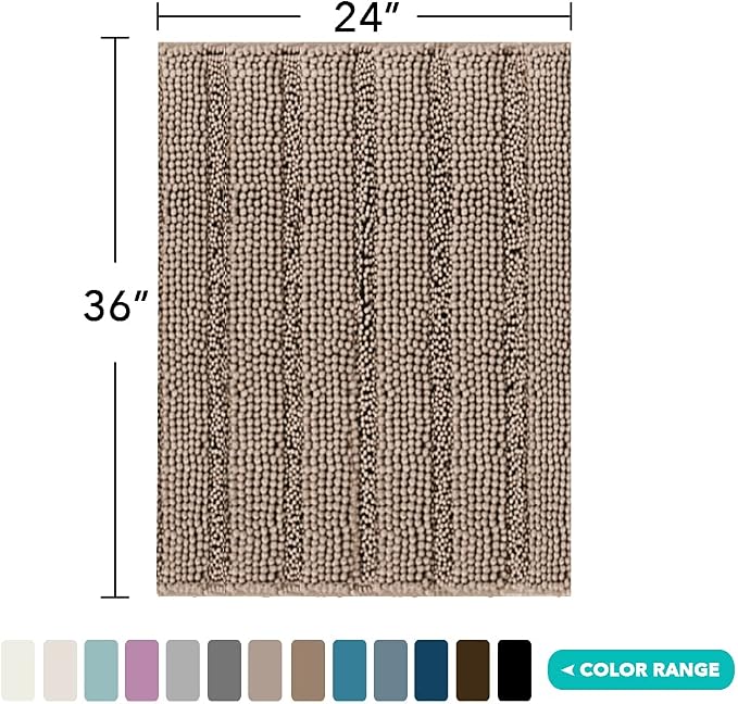 Turquoize Chenille Bath Rug - Image 2