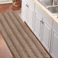 Turquoize Luxurious Shaggy Chenille Kitchen/Bath Mat Non-Slip Mat Taupe Brown by Turquoize