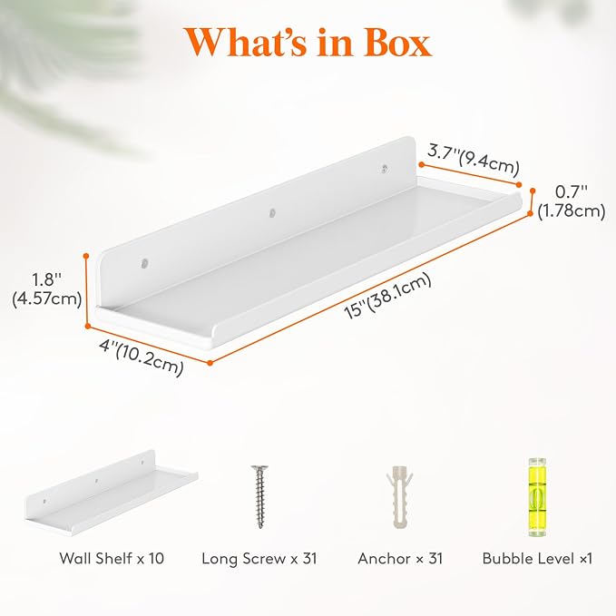 Lifewit Floating Shelves for Bathroom, Nail Polish, Decor Display Rack for - Image 3