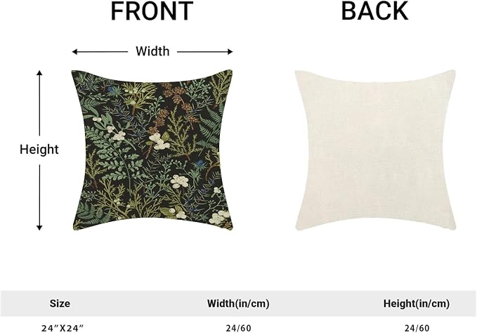 Spring Pillow Covers 24x24 Inch Set of 2, Seasonal Vintage Floral Outdoor - Image 5