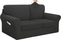 Easy-Going 5 Pieces Stretch Loveseat Cover Washable Loveseat Slipcover Set by Easy-Going