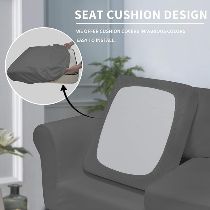 Easy-Going 4 Pieces Stretch Soft Couch Cover - Image 4