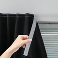 Adhesive Blackout Curtains- Self Stick Curtain No Rod Needed Easy to Hang by Sovtfides