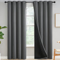 Yakamok 100% Blackout Curtains for Bedroom 90 Inch Length, Noise Reducing by Yakamok
