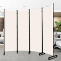 Room Divider Portable 88'' Partition Room Dividers/Wheel, 4 Panel Wall Divider by HOMSCREENER