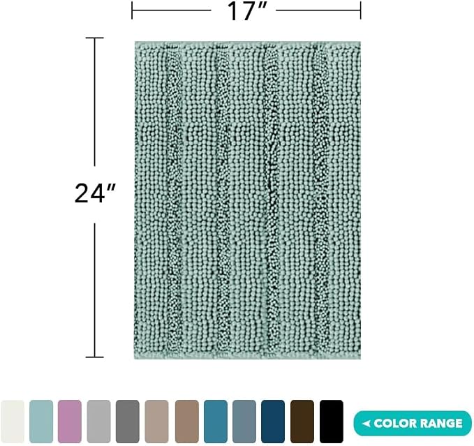 TURQUOIZE Non Slip Shaggy Bath Mats - Image 2