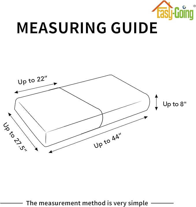 Easy-Going Waterproof Loveseat Cushion Covers, Non-Slip Leakproof Sofa Seat - Image 6