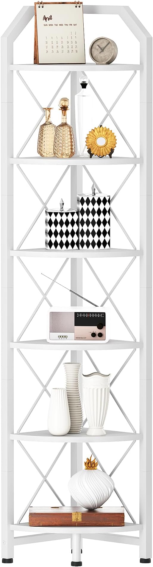 CHOEZON 6-Tier Industrial Corner Shelf, 71.2" Corner Storage Stand, Plant Stand - Image 8