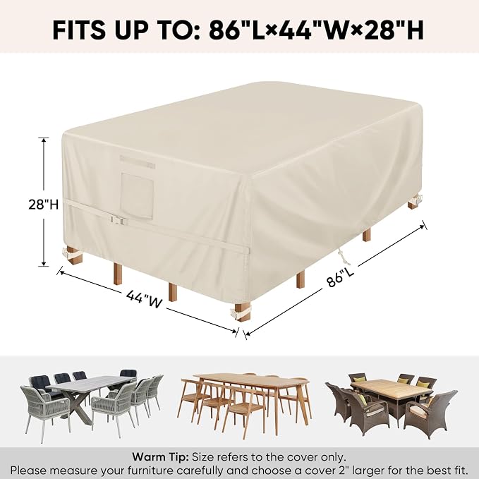 BALEINE Patio Furniture Covers, Outdoor Furniture Covers Waterproof, Heavy Duty - Image 2