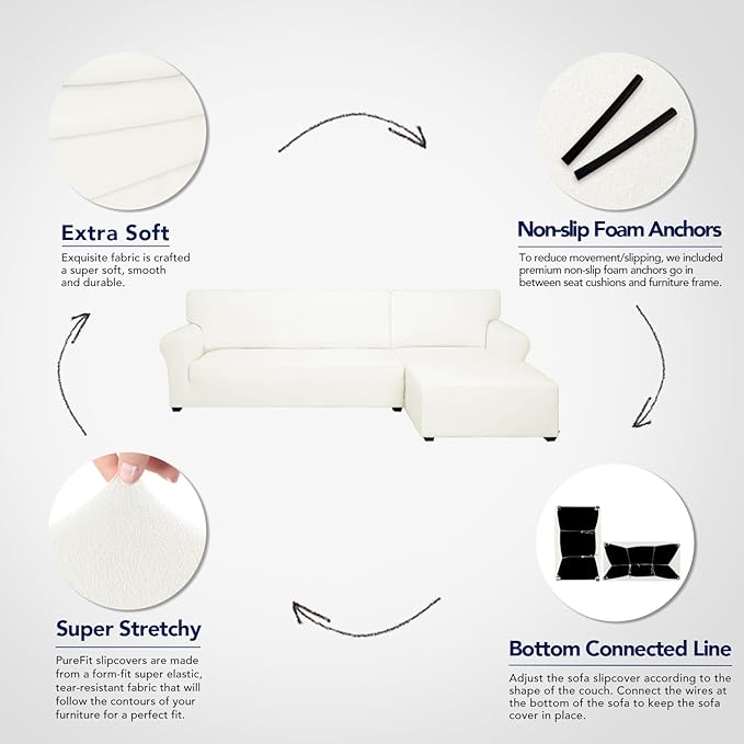 PureFit Super Stretch Sectional Couch Covers - Image 3