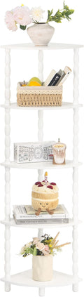 MaxSmeo Corner Bookshelf, 5-Tier Corner Shelf Stand, Modern Corner Plant Shelves by MaxSmeo