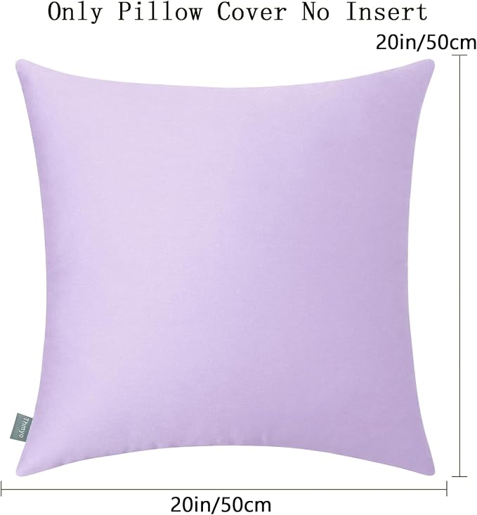 Thmyo 4-Pack 100% Cotton Comfortable Solid Decorative Throw Pillow Case Square - Image 5