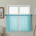 Gwine Short Kitchen Sheer Curtains 30 Inch Length by Gwine