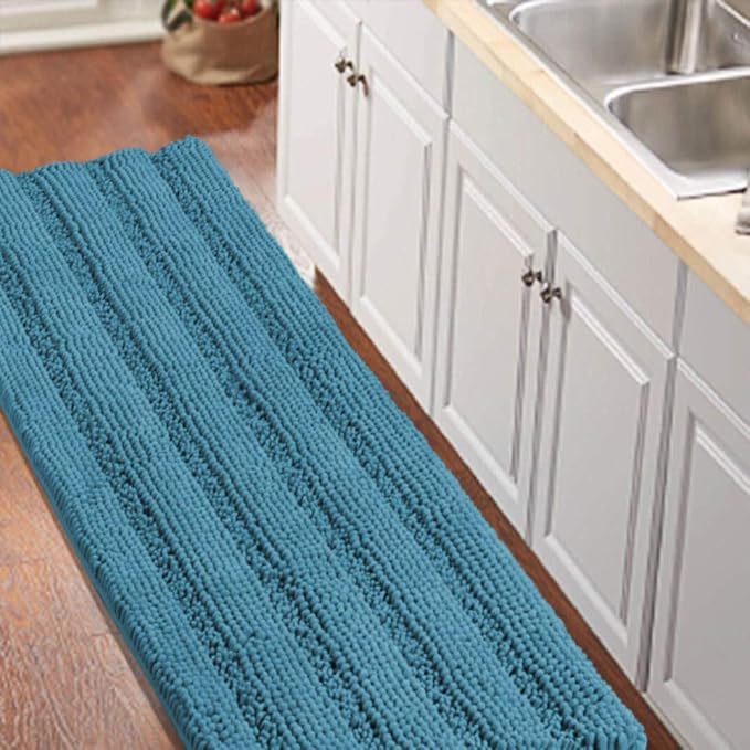 Turquoize Non-Slip Bath Mat Oversize Bathroom Rug Shag Shower Mat Ultra Soft & by Turquoize