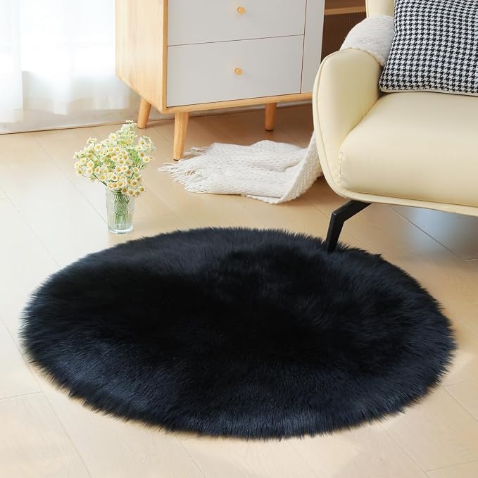 CKLASAY Faux Fur Rug Sheepskin Fuzzy Rug Super Soft Fluffy Plush Area Rug by CKLZSAY