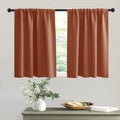 RYB HOME Short Burnt Orange Blackout Curtains by RYBHOME