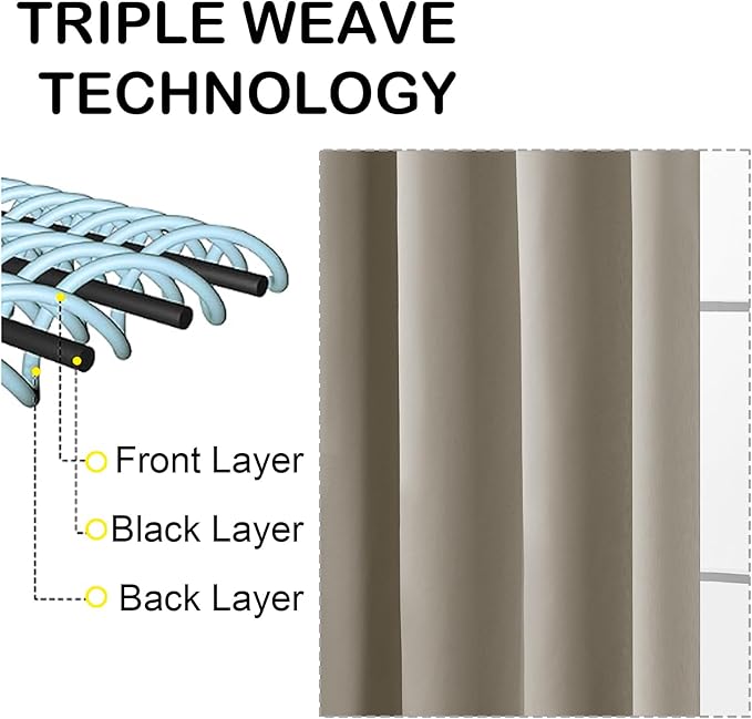 OVZME Stone Short Blackout Curtains - Image 3