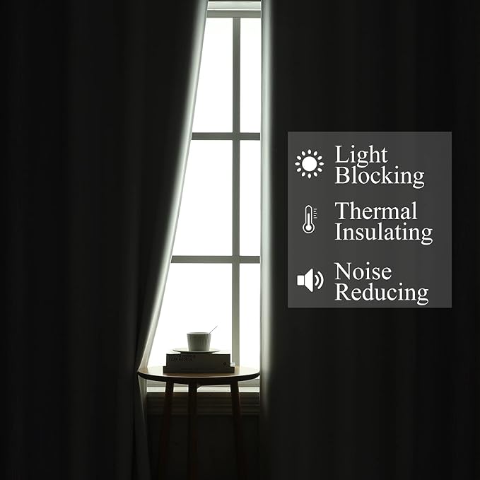 Estelar Textiler Lilac and Greyish White Blackout Curtains 45 Inch Length - Image 3