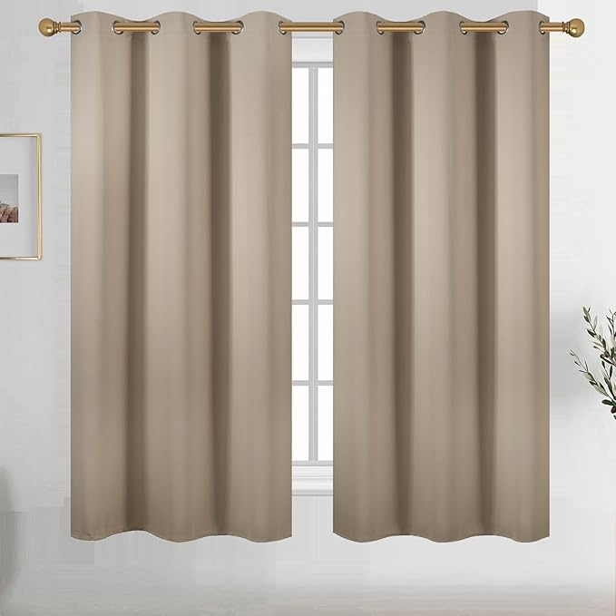 Diraysid Khaki Grommet Blackout Curtains by Diraysid%2C+refresh+your+life
