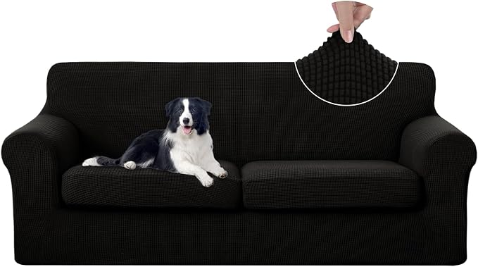 U-NICE HOME 3 Pieces Stretch Couch Cover Sofa Cover Washable Sofa Slipcover by U-NICEHOME
