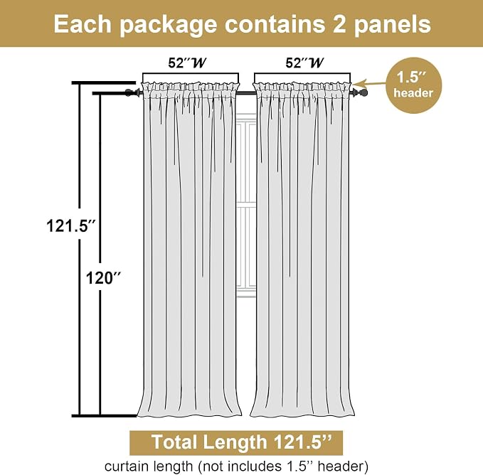 Lecloud Leia Black Sheer Curtains - Image 3