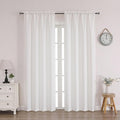Chyhomenyc Cream Curtains 78 Inch Length 2 Panels Set, Faux Linen Textured by Chyhomenyc