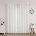 Chyhomenyc Natural Curtains 78 Inch Length 2 Panels Set, Faux Linen Textured by Chyhomenyc