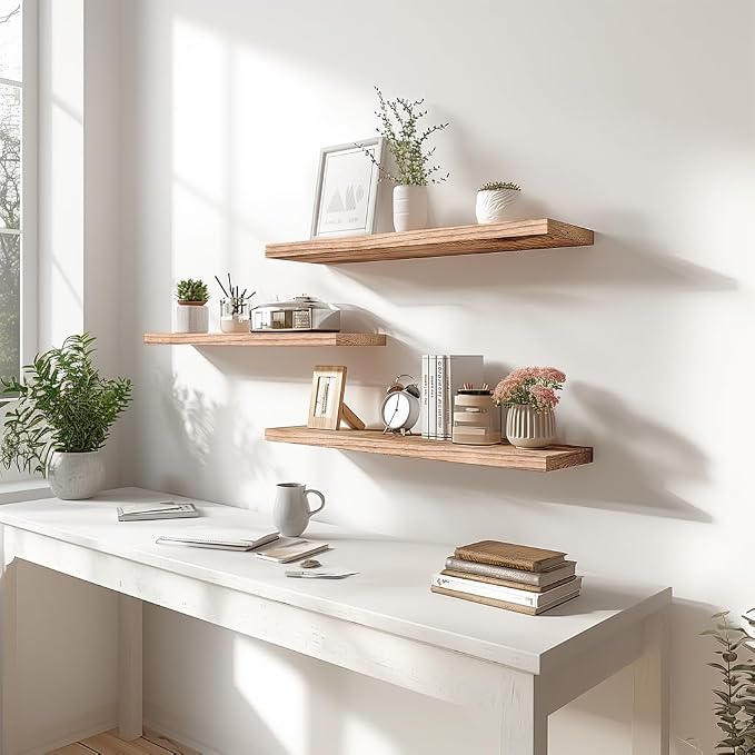 GXYAWPJ Light Wood Floating Shelves - Image 6