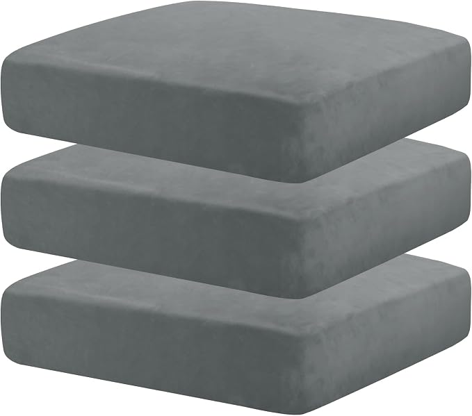 MAXIJIN Velvet Stretch Seat Cushion Covers Couch Cushion Cover by MAXIJIN