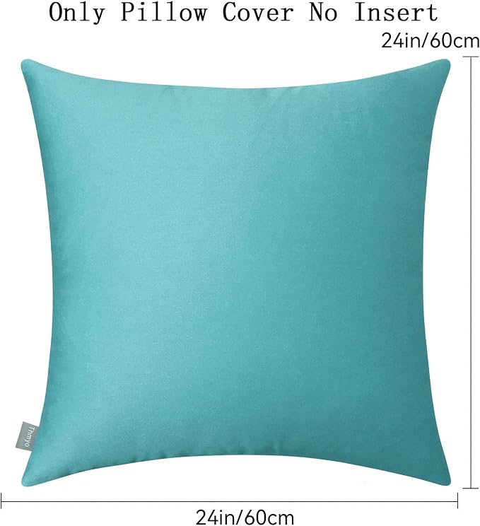 Thmyo 4-Pack 100% Cotton Comfortable Solid Decorative Throw Pillow Case Square - Image 6