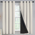 Yakamok 100% Blackout Curtains for Bedroom 63 Inch Length, Light Blocking Drapes by Yakamok