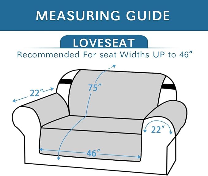 H.VERSAILTEX Reversible Loveseat Cover Water Resistant Loveseat Slipcover - Image 2