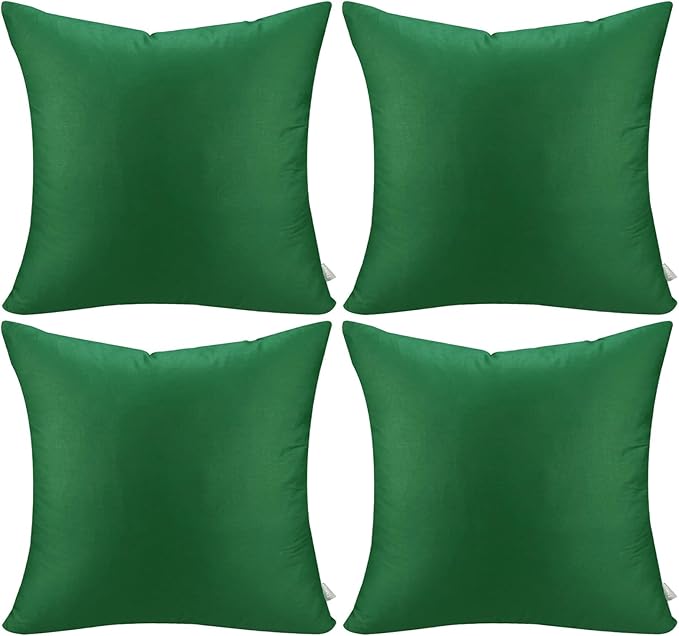 Thmyo 4-Pack 100% Cotton Comfortable Solid Decorative Throw Pillow Case Square by Thmyo