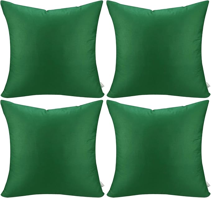 Thmyo 4-Pack 100% Cotton Comfortable Solid Decorative Throw Pillow Case Square by Thmyo